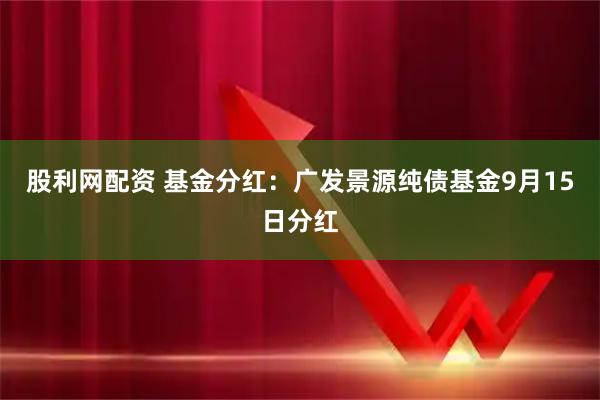 股利网配资 基金分红：广发景源纯债基金9月15日分红
